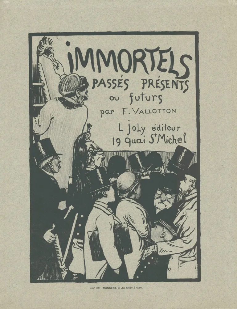 石版画 Vallotton - Immortels passés, présents ou futurs