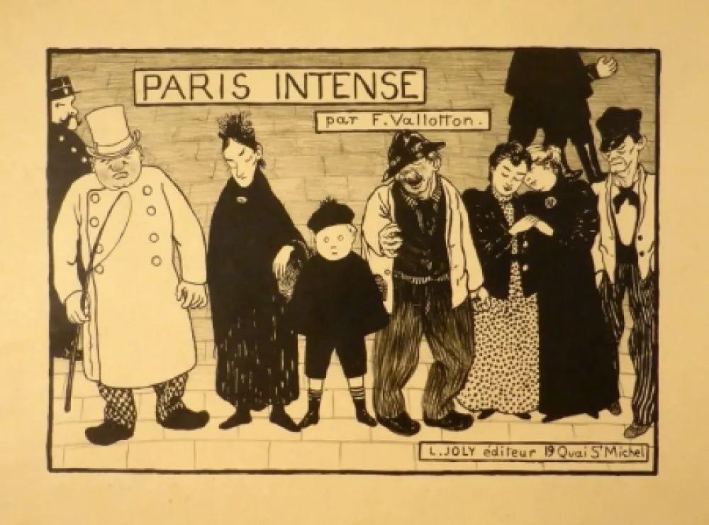 石版画 Vallotton - Paris intense (Frontispiz)