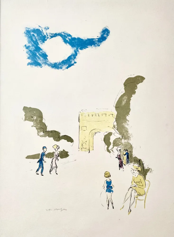 石版画 Van Dongen - Arc de Triomf