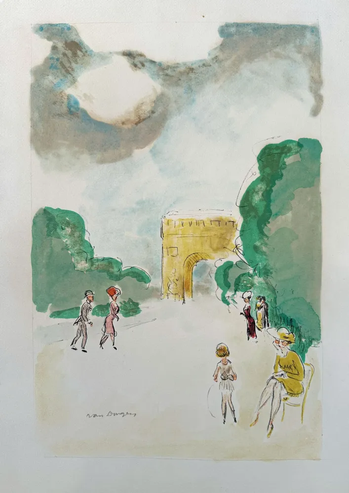 石版画 Van Dongen - 'Arc de Triomphe'