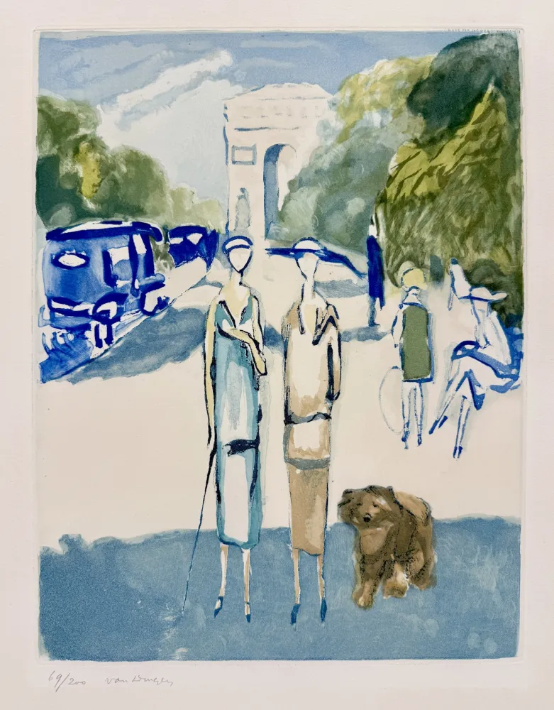 飞尘腐蚀法 Van Dongen - Avenue du bois de Boulogne