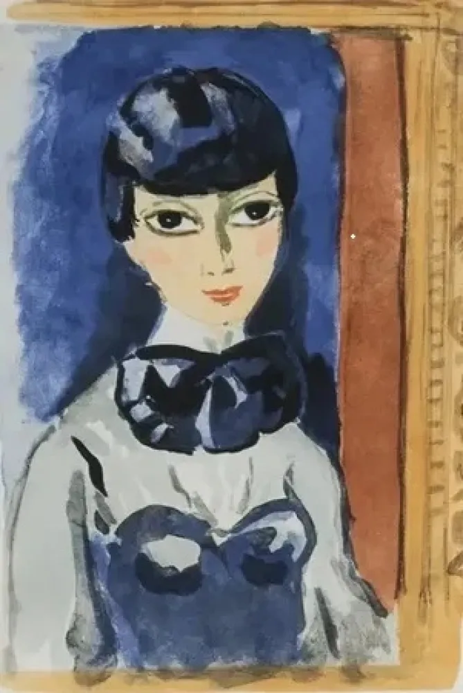 石版画 Van Dongen - Claudine ou Mlle Oeuie de Lynx ( SIC) circa1950