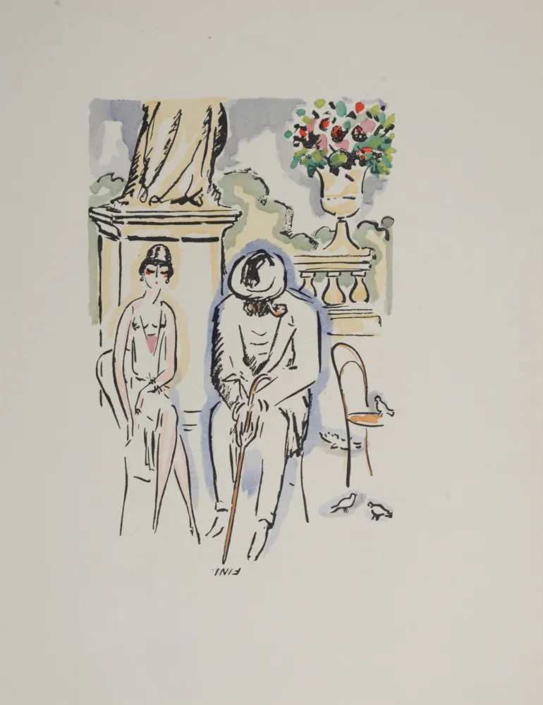 镂版印刷 Van Dongen - Couple in Park