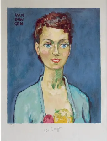 石版画 Van Dongen - Hommage a Marie Claire
