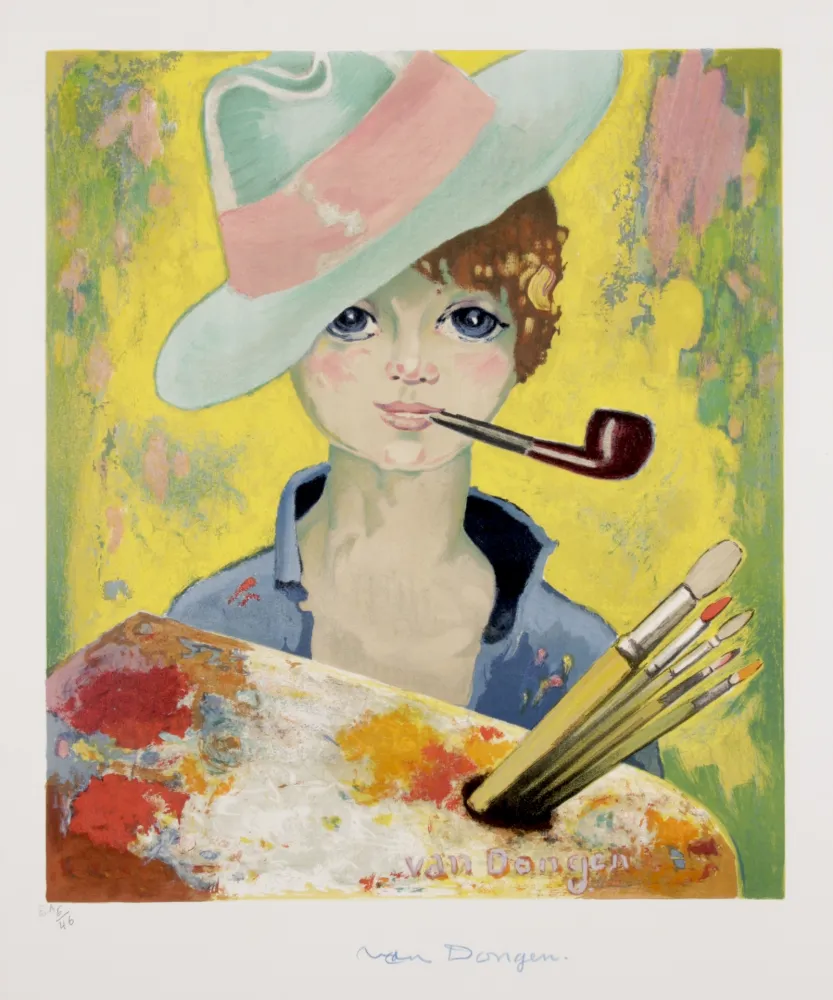 石版画 Van Dongen - Jean Marie avec Pipe