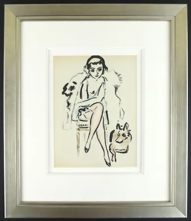 镂版印刷 Van Dongen - Jeune Femme au Chien