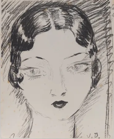 石版画 Van Dongen - Jeune fille aux grands yeux