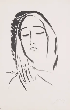 石版画 Van Dongen - L' Echarpe