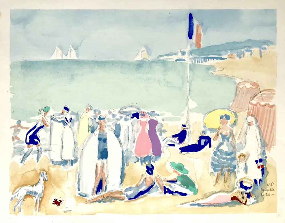 镂版印刷 Van Dongen - La Plage 1920