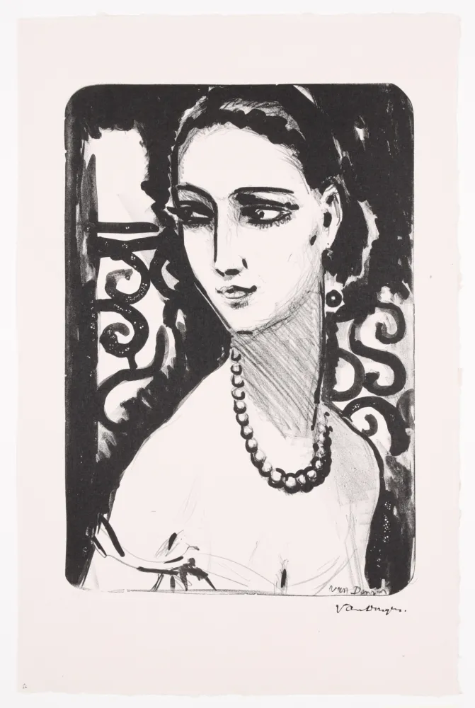 石版画 Van Dongen - Le Collier de Perles