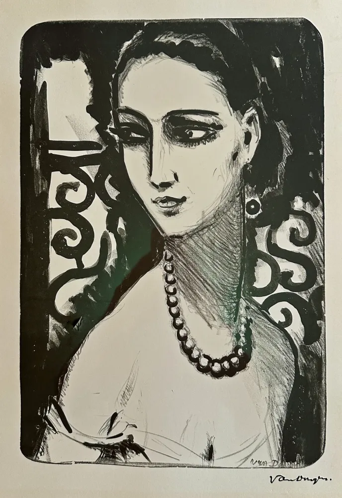 石版画 Van Dongen - Le Collier de Perles