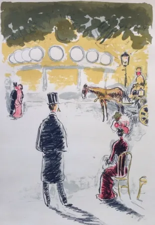 石版画 Van Dongen - Le Fiacre