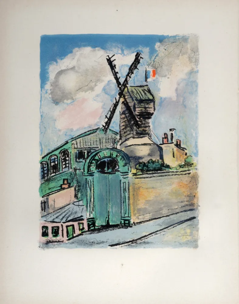 石版画 Van Dongen - Le Moulin de la Galette avant 1914, 1949