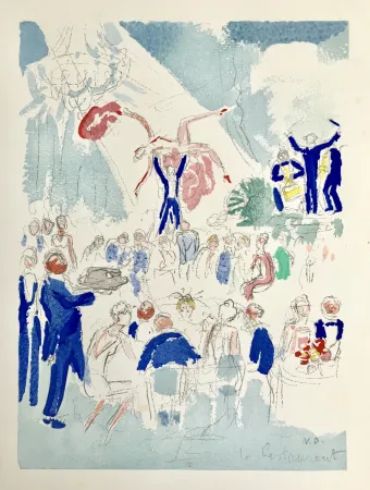 镂版印刷 Van Dongen -  Le Restaurant
