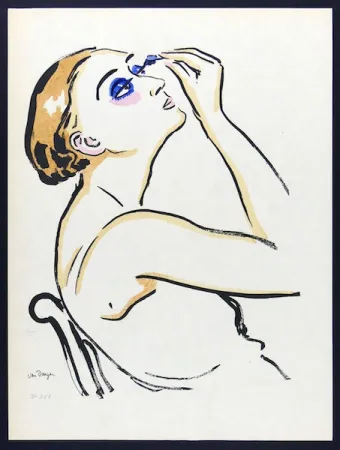镂版印刷 Van Dongen - Le Rimmel, Femme se macquilant