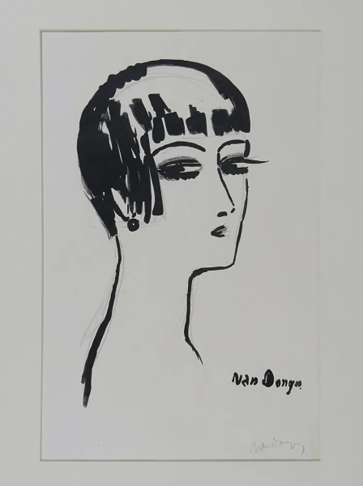 石版画 Van Dongen - Les cheveux Courts