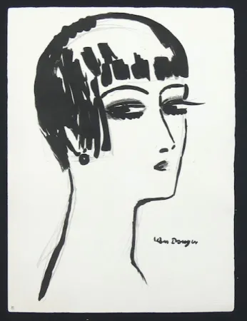 石版画 Van Dongen - Les Cheveux Courts