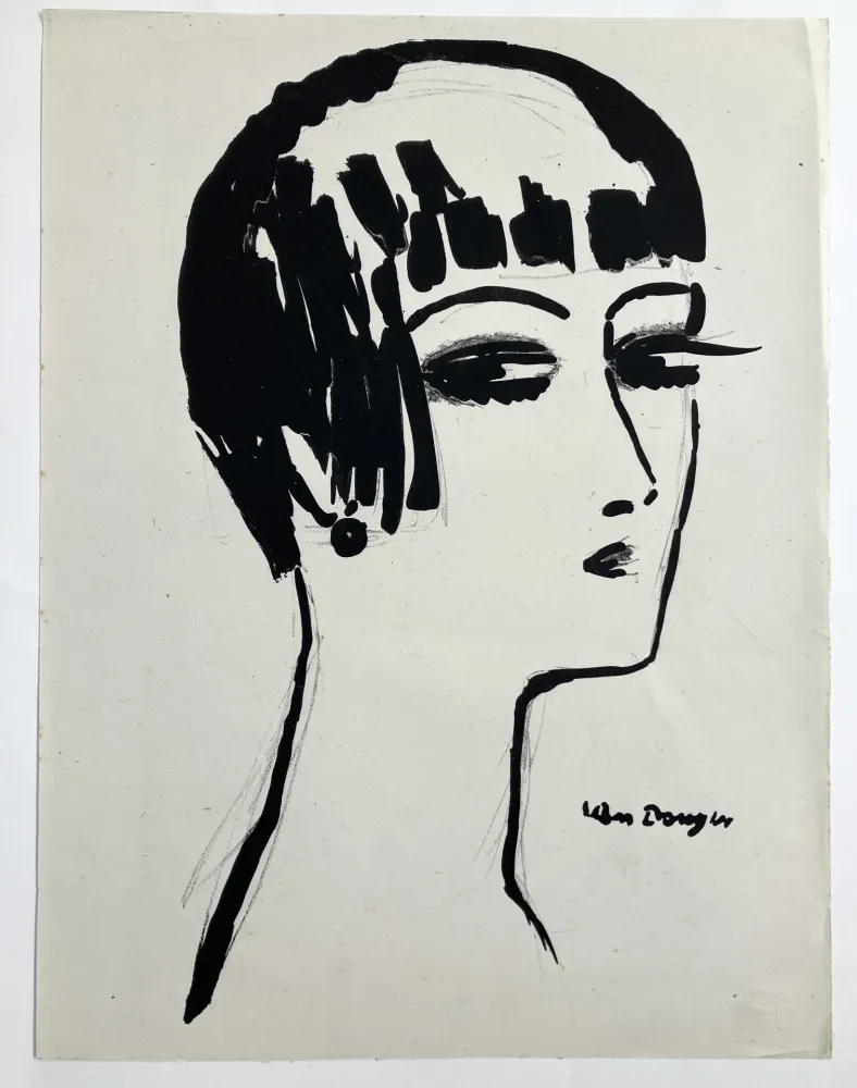 石版画 Van Dongen - Les cheveux courts , 1926