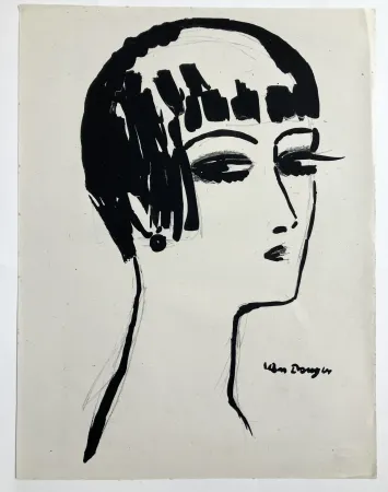 石版画 Van Dongen - Les cheveux courts , 1926