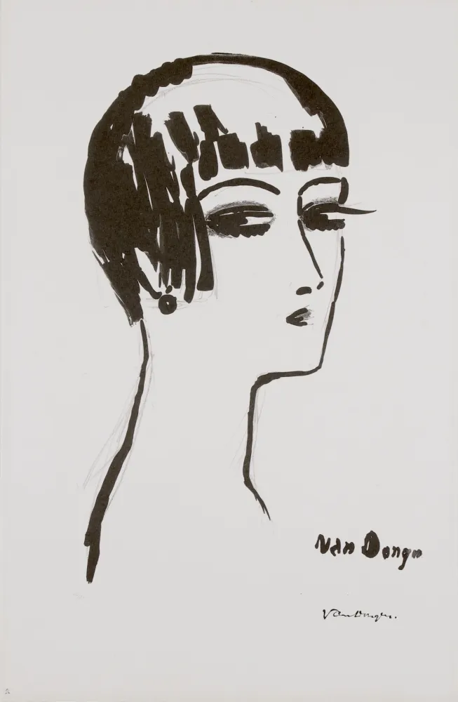 石版画 Van Dongen - Les Cheveux Courts, 1th State