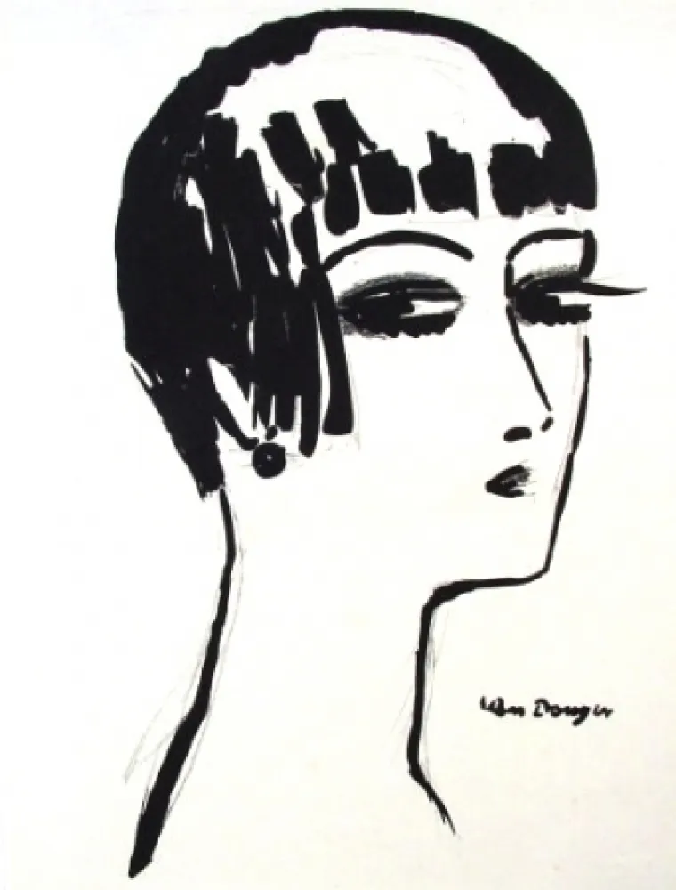 石版画 Van Dongen - Les Cheveux Courts