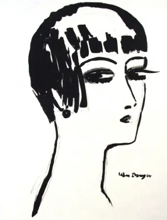 石版画 Van Dongen - Les Cheveux Courts