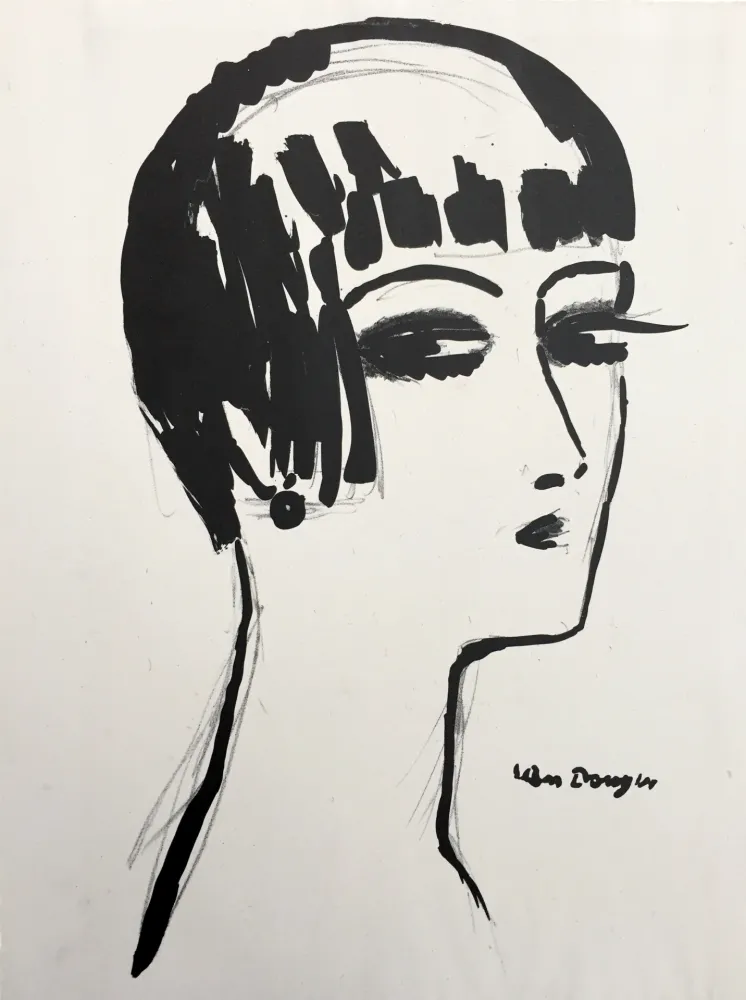 石版画 Van Dongen - Les Cheveux Courts 