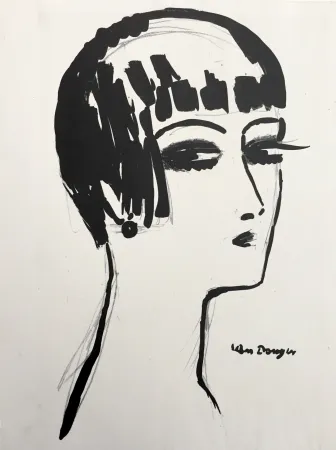 石版画 Van Dongen - Les Cheveux Courts 