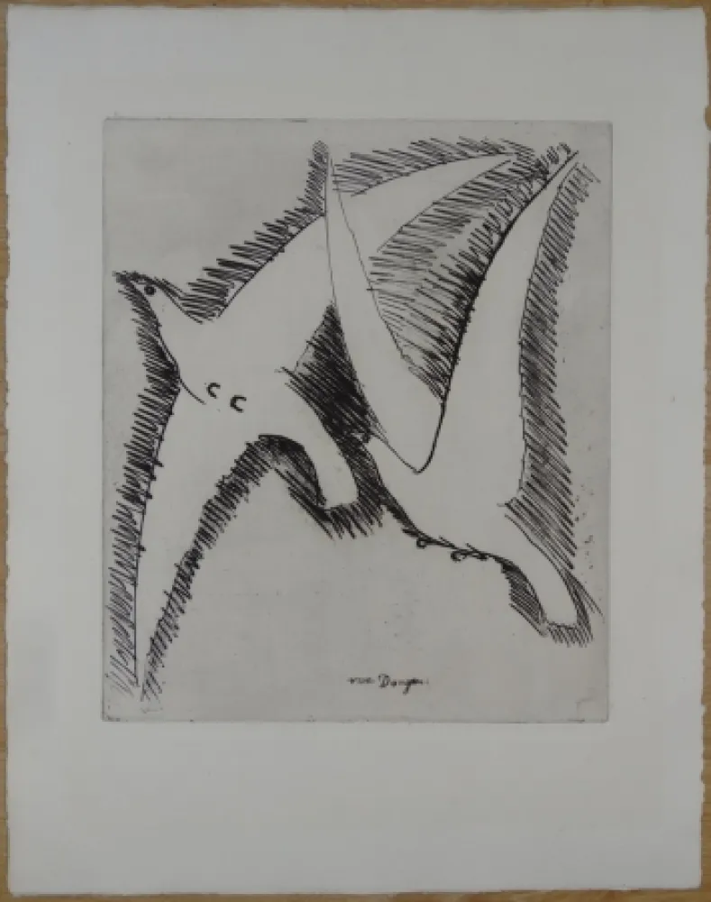 蚀刻版画 Van Dongen - Les Mouettes