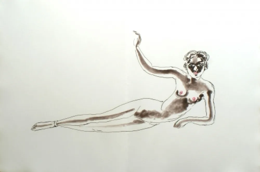 蚀刻版画 Van Dongen - Odalisque Africaine