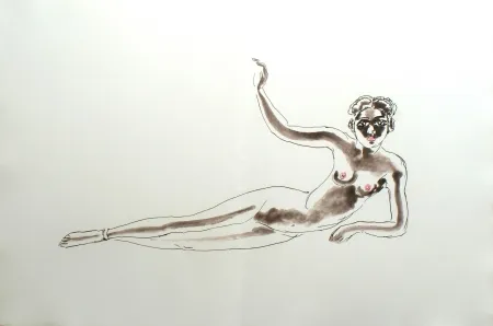 蚀刻版画 Van Dongen - Odalisque Africaine