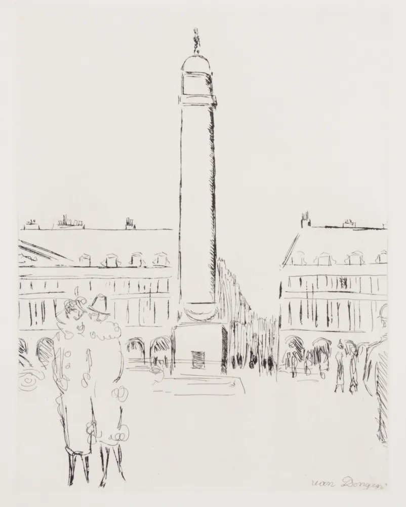 版画 Van Dongen - Place Vendôme 