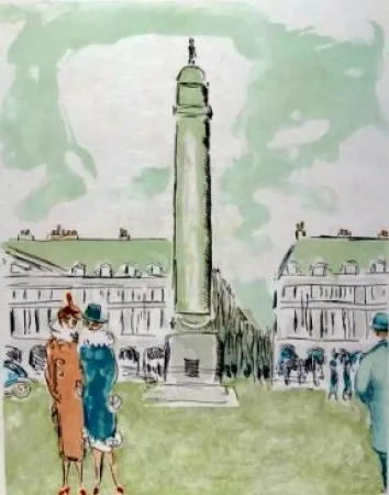 石版画 Van Dongen - Place Vendome