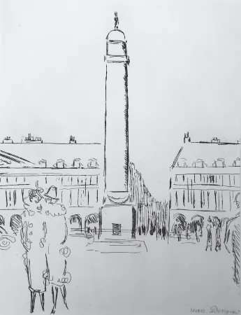 版画 Van Dongen - Place Vendome
