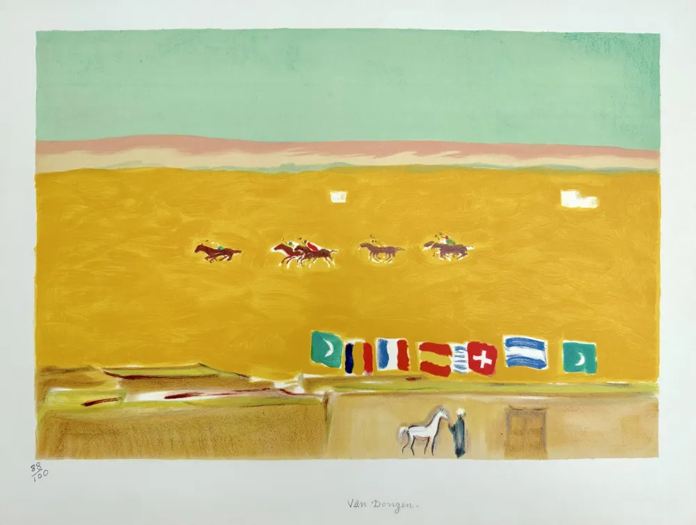 石版画 Van Dongen - Polo a Alexandrie