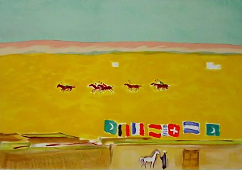 石版画 Van Dongen - Polo in Alexandria