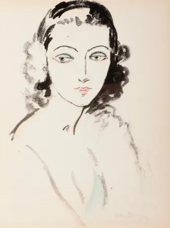 镂版印刷 Van Dongen - Portrait  de Femme