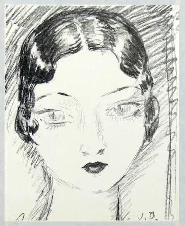 石版画 Van Dongen - Portrait de jeune fille