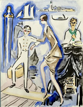 镂版印刷 Van Dongen - The arrival