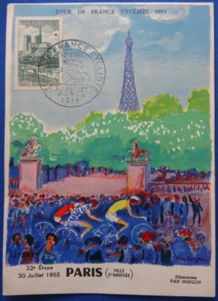 石版画 Van Dongen - Tour de France 1955