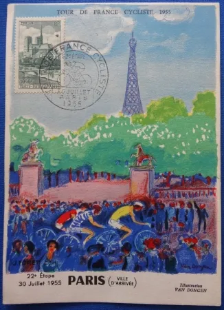 石版画 Van Dongen - Tour de France 1955