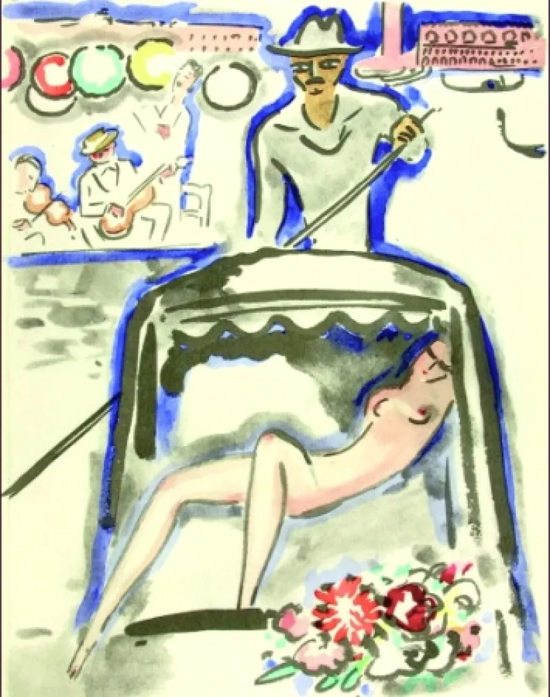 镂版印刷 Van Dongen - Venise- Gondola