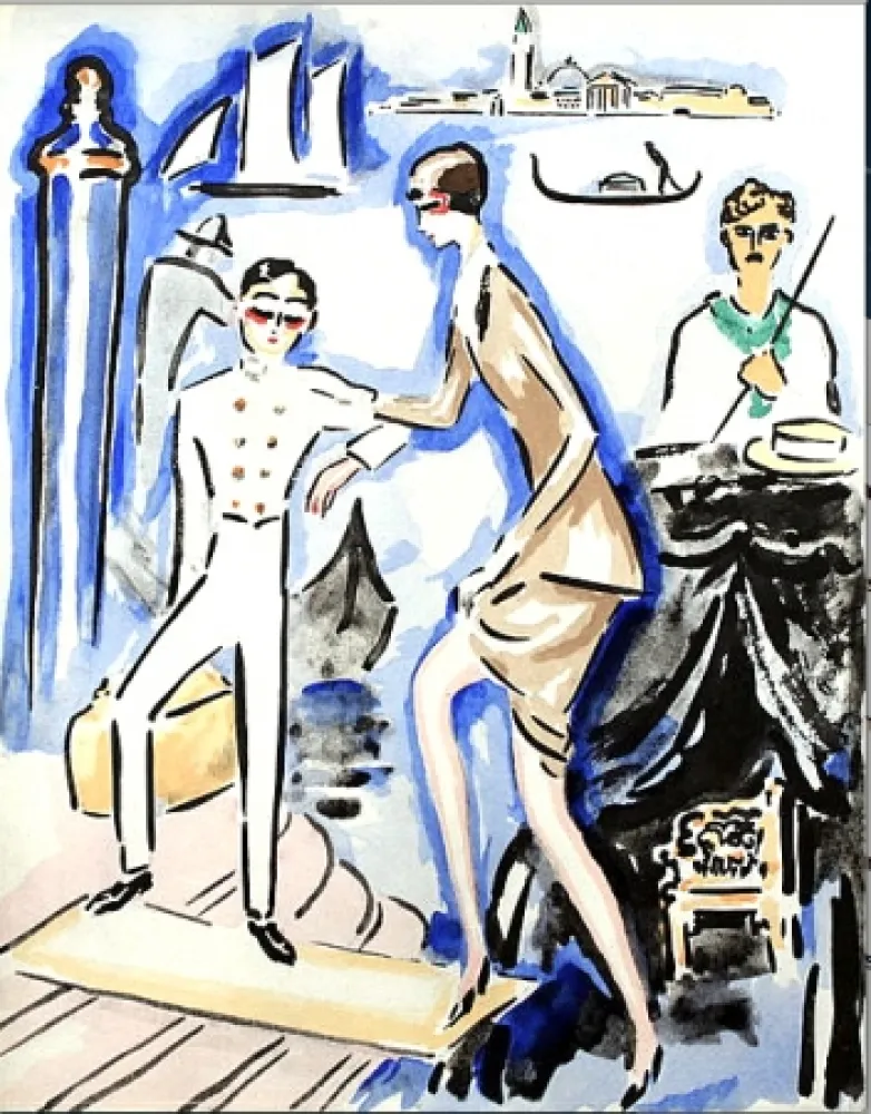 镂版印刷 Van Dongen - Venise- The Arrival