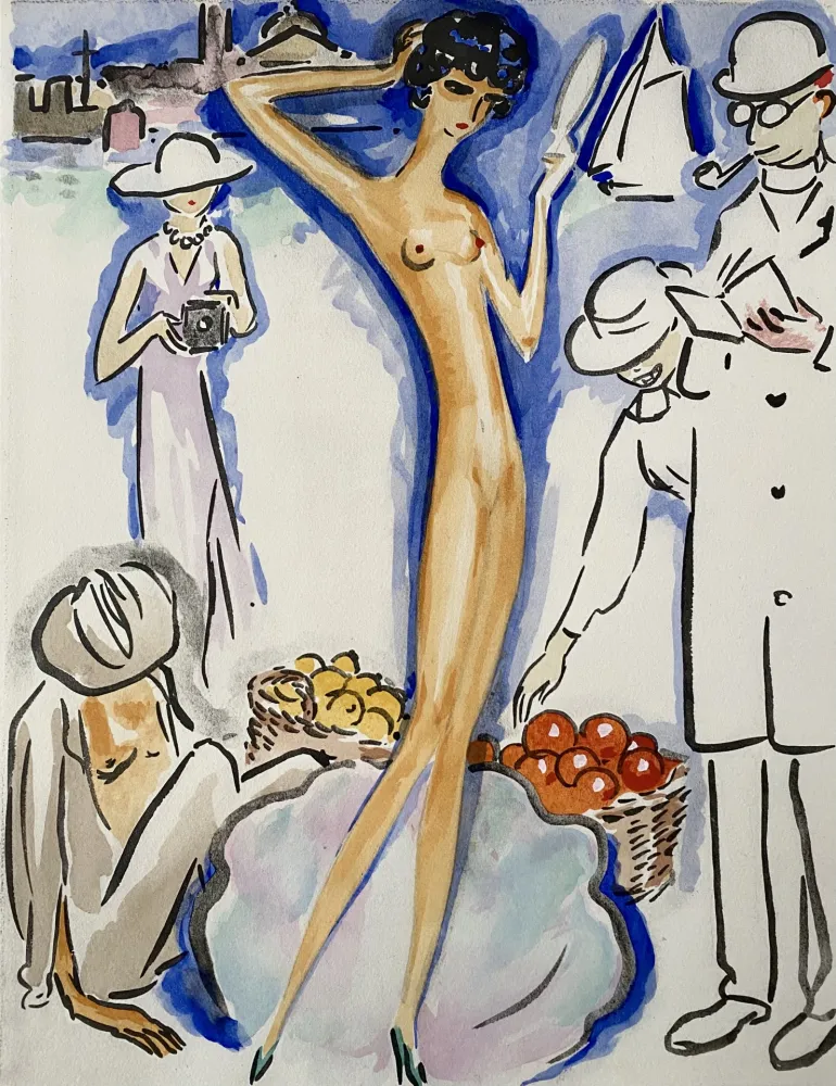 镂版印刷 Van Dongen - Venise, The Model