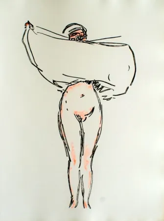 蚀刻版画 Van Dongen - Woman with a skirt