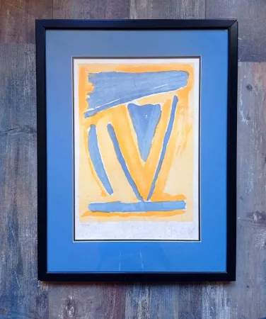 无技术 Van Velde - Bram van Velde - Composition abstraite, lithographie signed sur papier japon