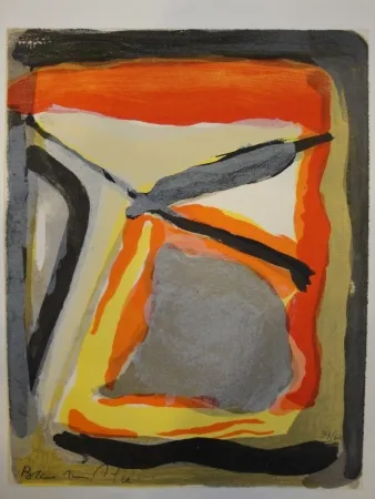 石版画 Van Velde - Celui qui ne peut se servir des mots