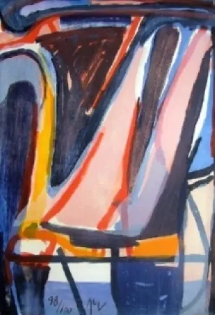 石版画 Van Velde - CHANGEMENT