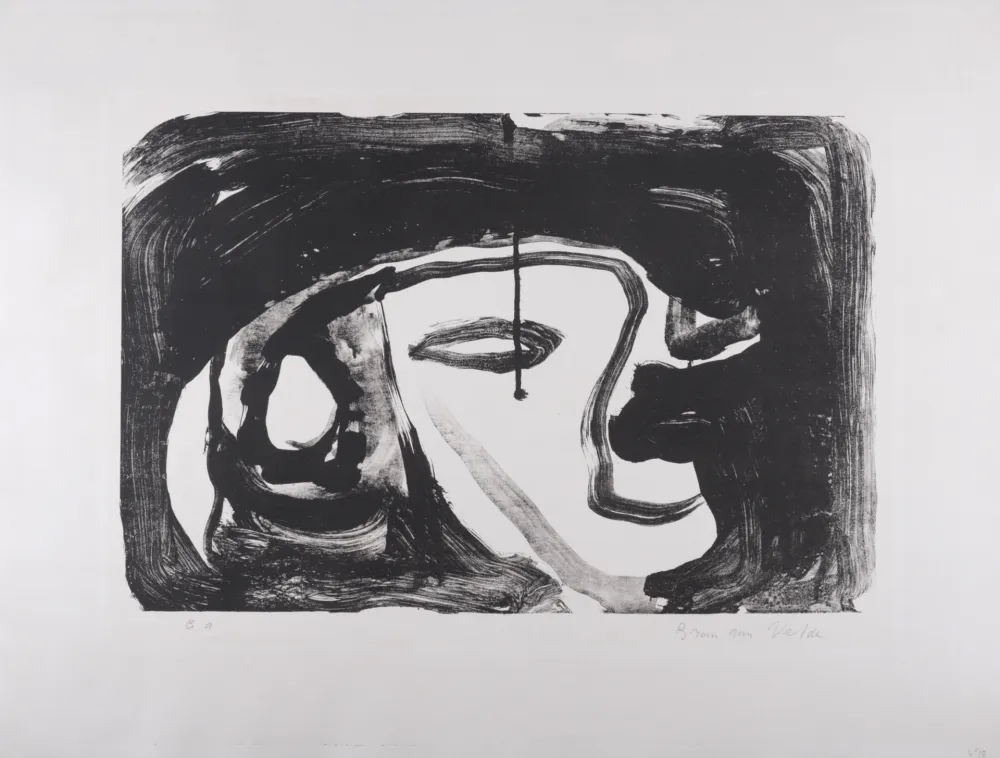 石版画 Van Velde - Composition, 1962 - Hand-signed