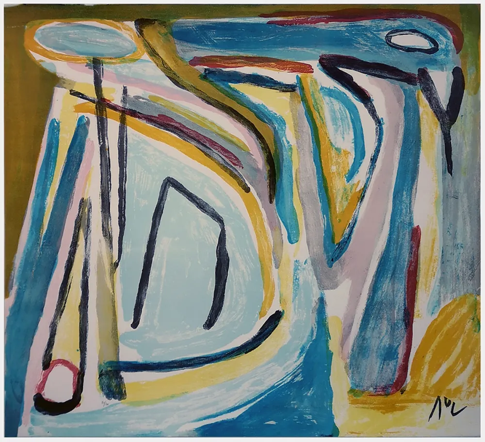 石版画 Van Velde - Composition